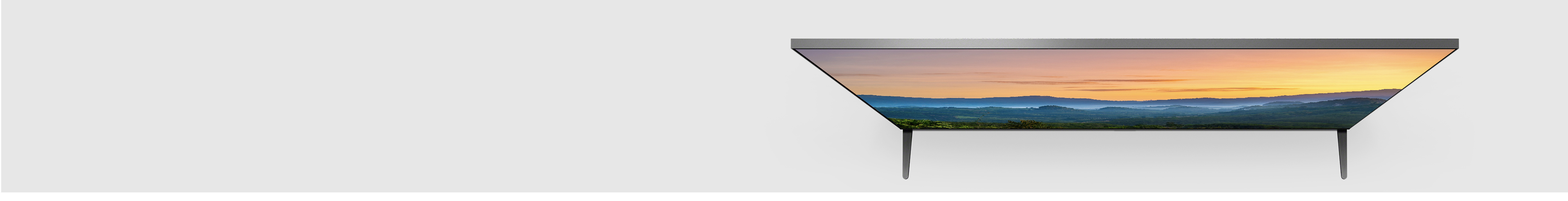 Vista de cerca de la parte superior de un televisor BRAVIA